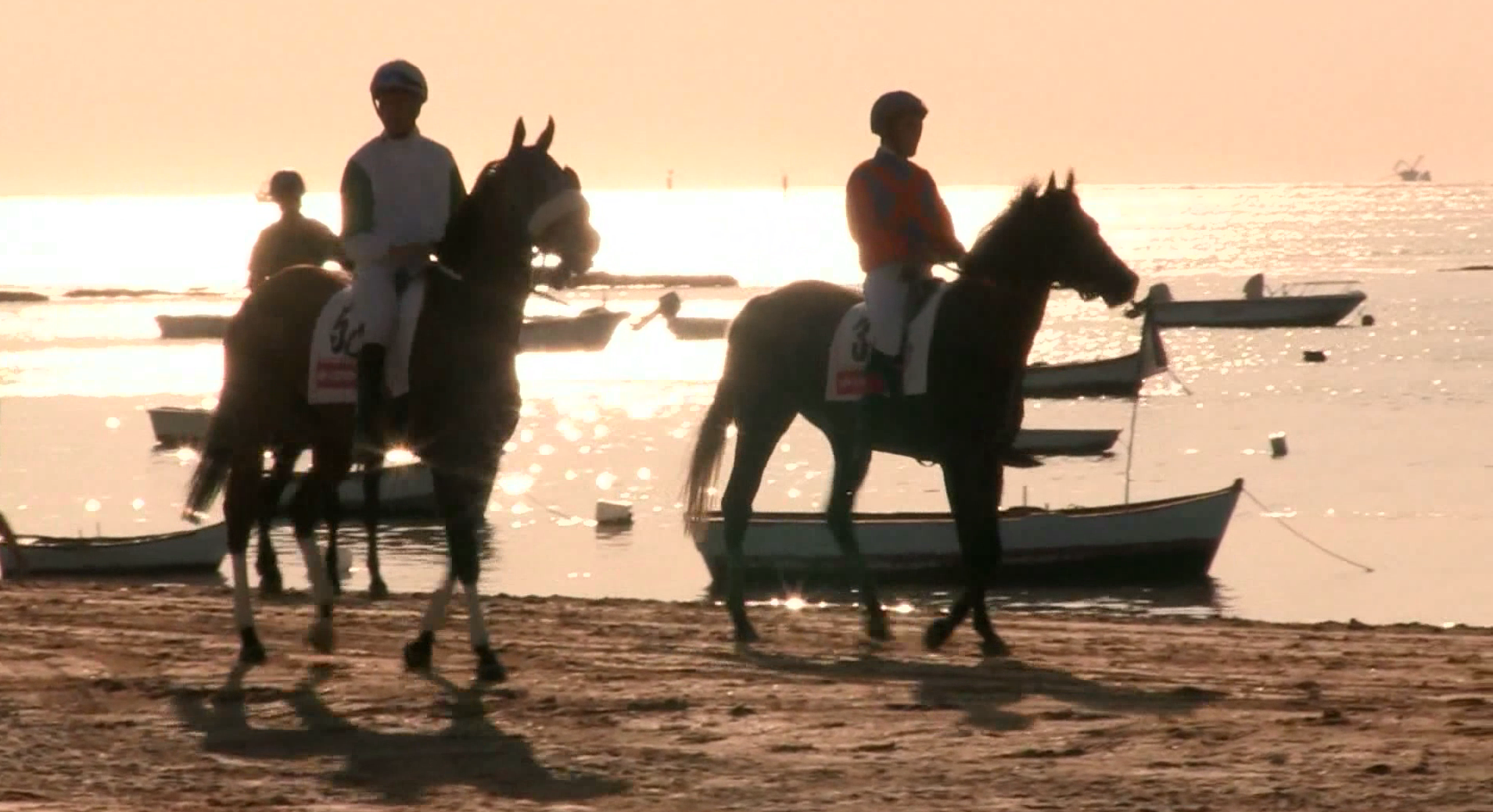 Tradicional carrera de Caballos, en la playa de Sanlúcar de Barrameda