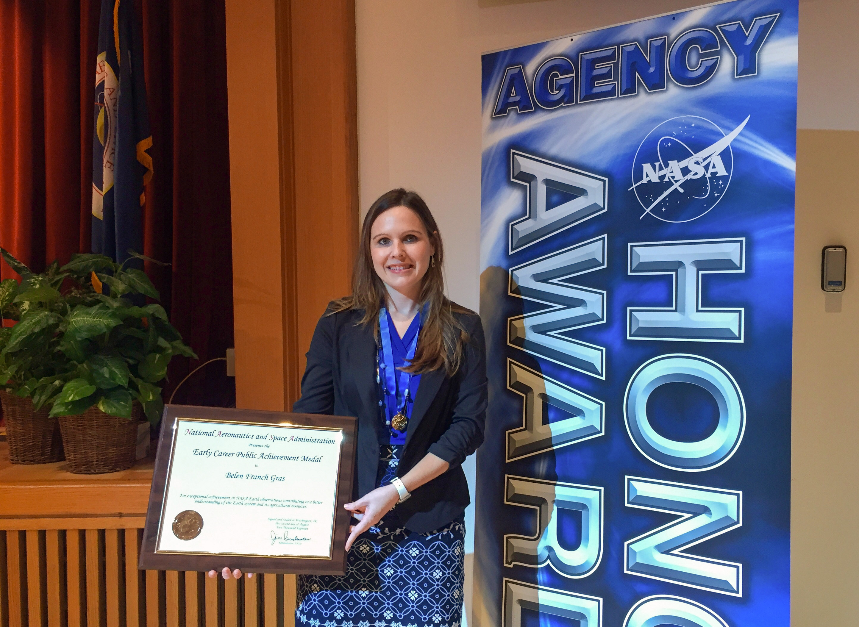 La española premiada por la NASA agradece que su trabajo tenga «un impacto real»