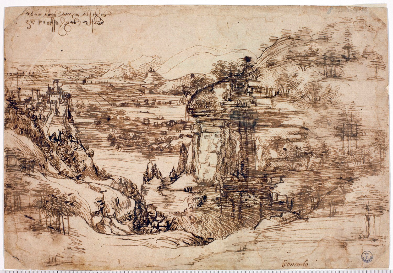 El primer paisaje de Leonardo Da Vinci confirma que era ambidiestro