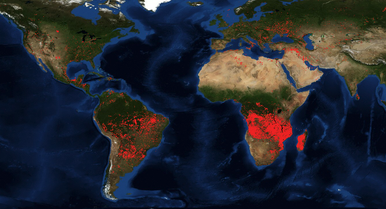 Sabana de África Central reporta más incendios que la Amazonia