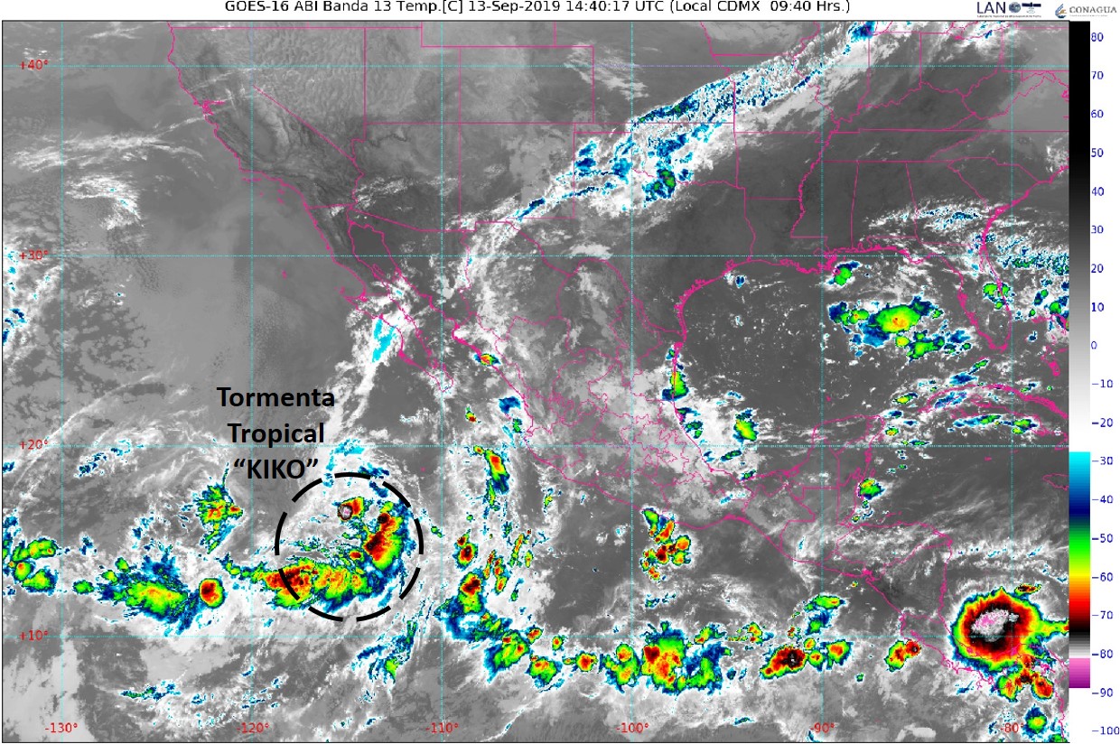 Tormenta tropical Kiko se forma en el Pacífico mexicano