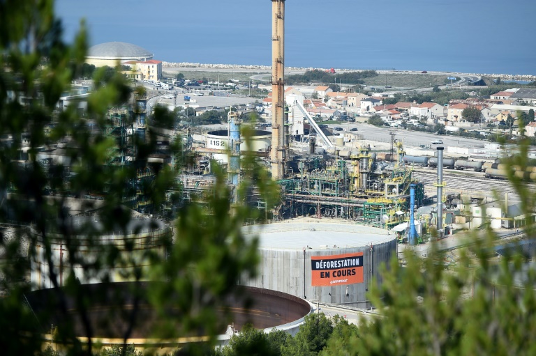 Greenpeace bloquea una refinería de Total en Francia que utiliza aceite de palma