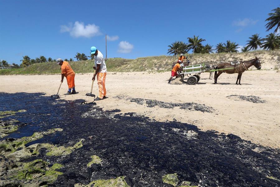 Manchas de petróleo supera 1.000 playas en litoral brasileño desde agosto