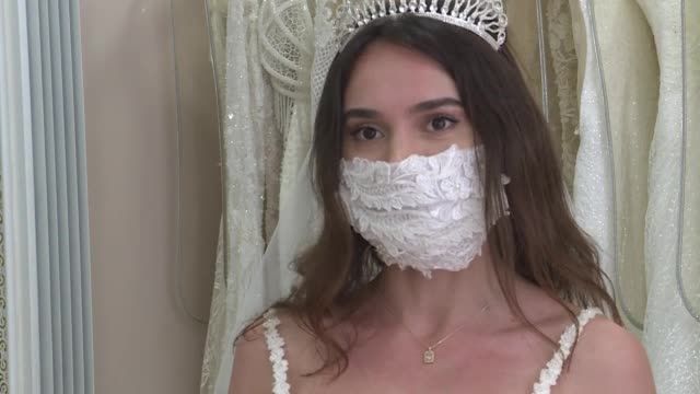  Cubrebocas nupcial, la nueva tendencia para bodas en Turquía 