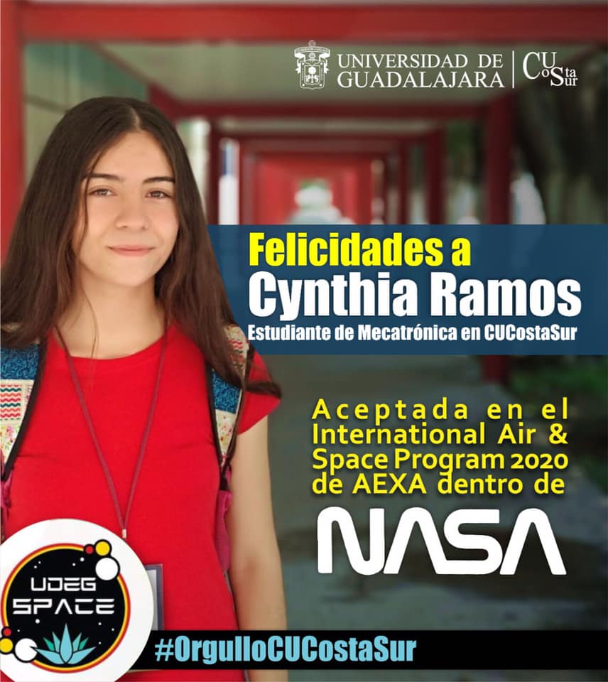 Alumna de la UdeG participará en el International Air and Space Program en instalaciones de la NASA