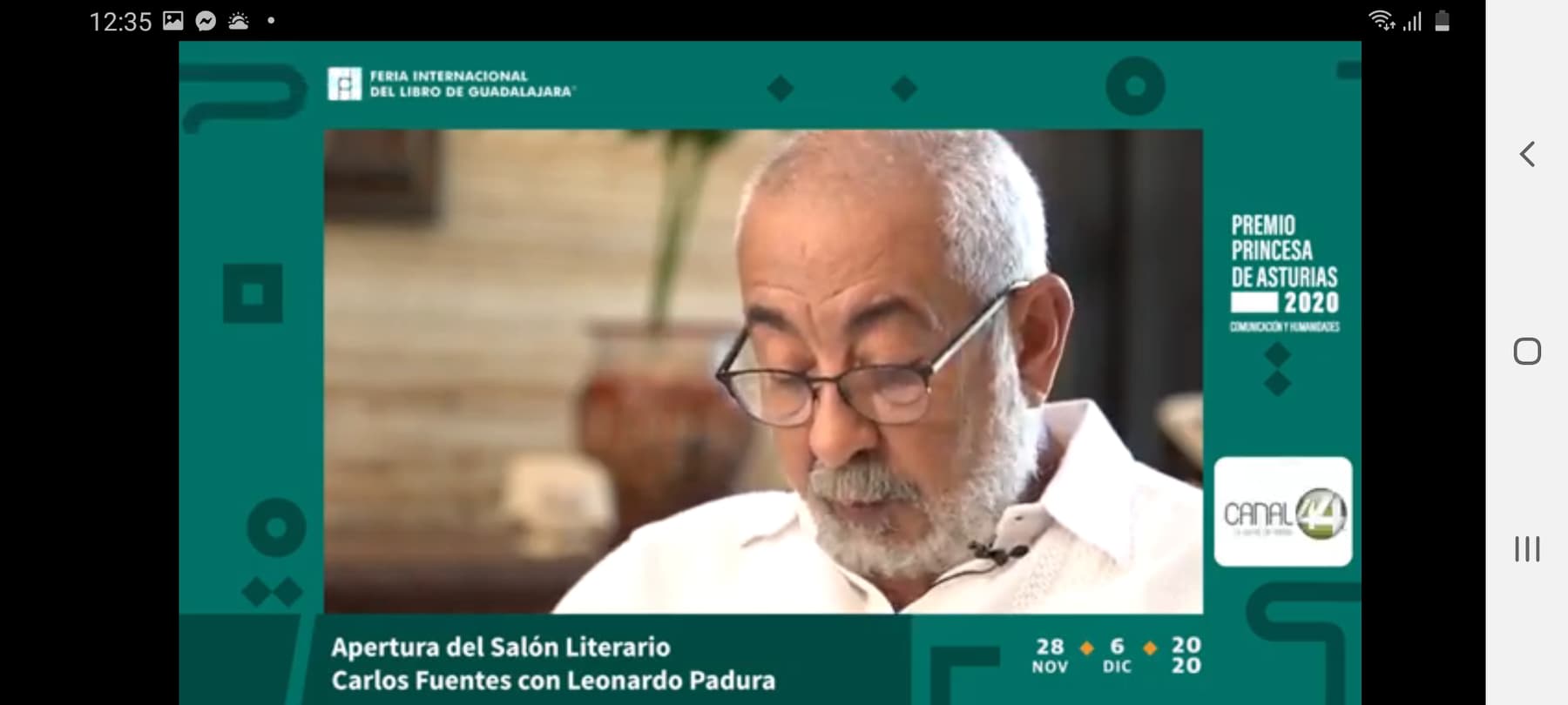 Cubano recibe medalla Carlos Fuentes y apertura salón literario con el nombre del autor