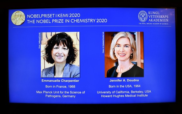  Dos mujeres genetistas son galardonadas con el Nobel de Química 2020