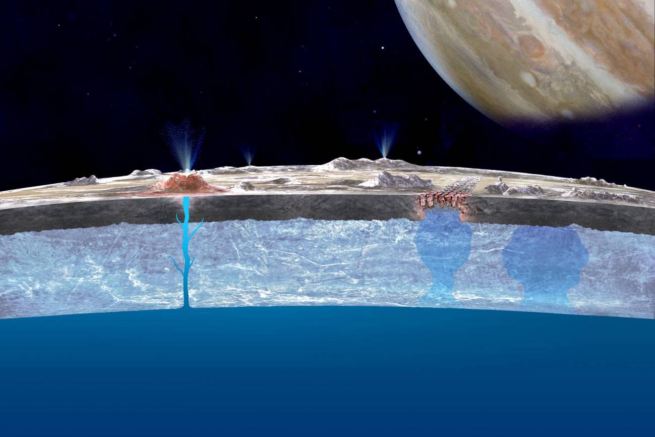 La luna Europa puede brillar en la oscuridad