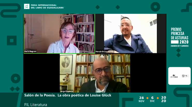 El jardín de Glück: Charlan en la FIL sobre la Nobel de Literatura 2020