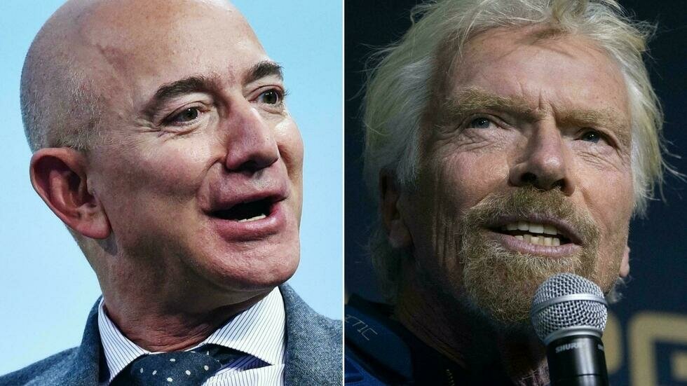 Los multimillonarios Bezos y Branson, listos para ir al espacio