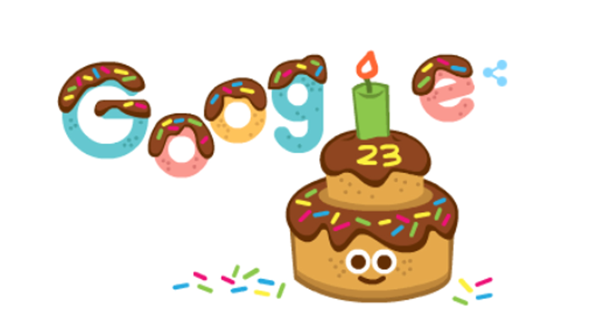 Google cumple 23 años y lo celebra con un doodle