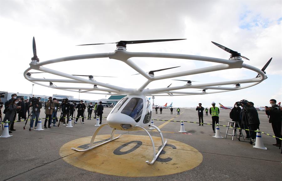 Corea del Sur hace la primera prueba de un aerotaxi con piloto