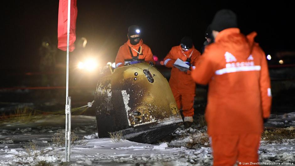 La sonda China Chang’e-5 y su exitosa recolección de muestras en la Luna