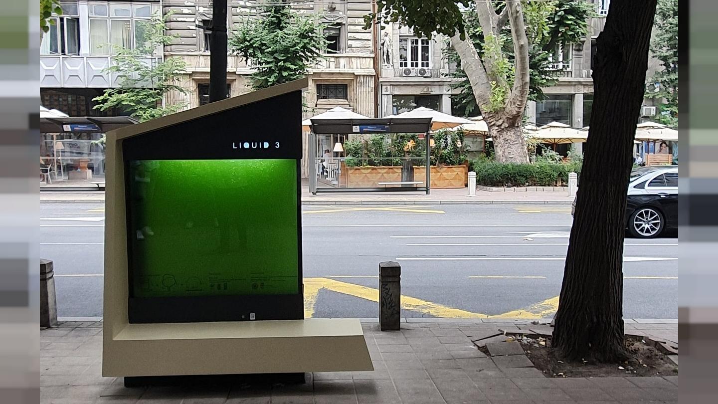 Un árbol líquido que purifica el aire de las ciudades con algas