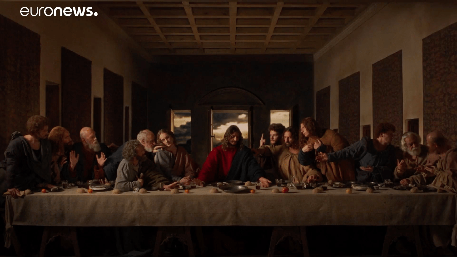 “La Última Cena” de Da Vinci se convierte en un cuadro viviente