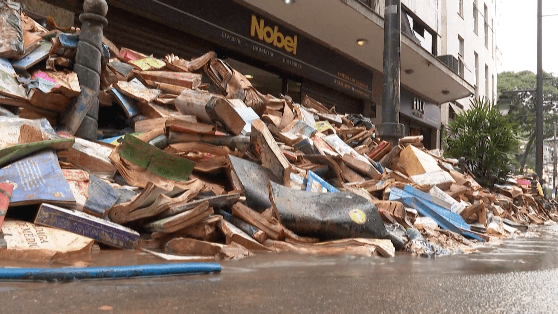 Se pierden miles de libros en Brasil por una inundación