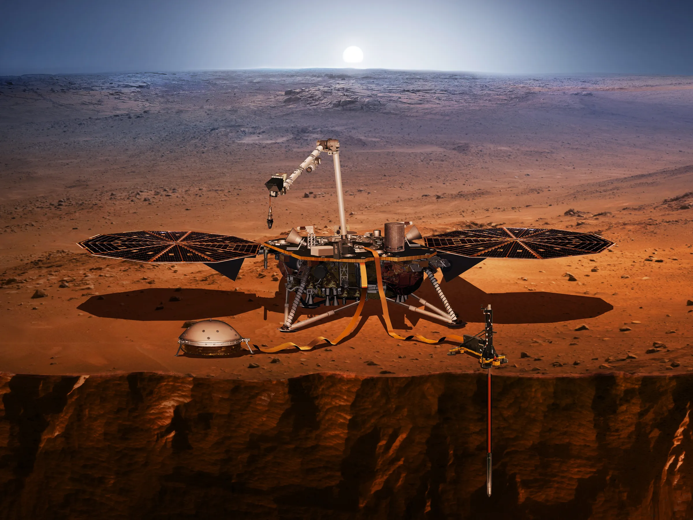 InSight Lander de la NASA registra un terremoto en Marte