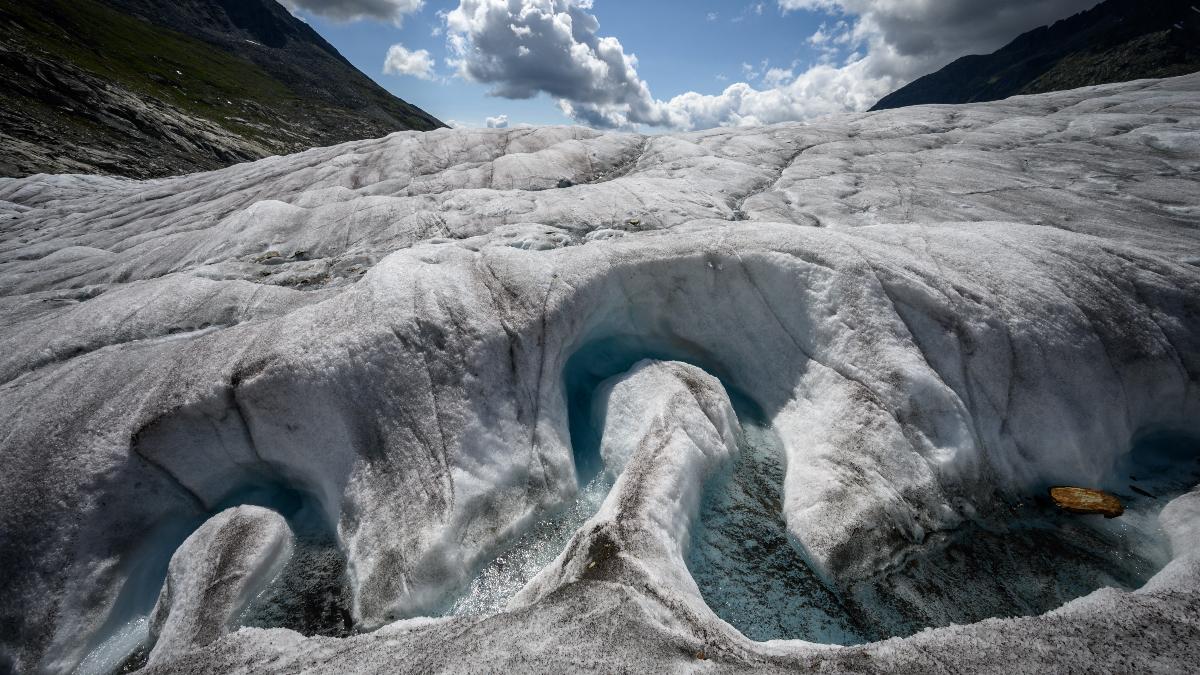 Los glaciares suizos presentan un alarmante deshielo este 2022