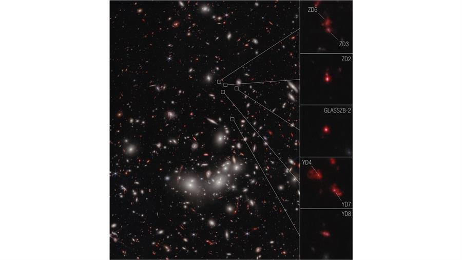 El James Webb capta 7 galaxias a solo 650 millones de años del Big Bang