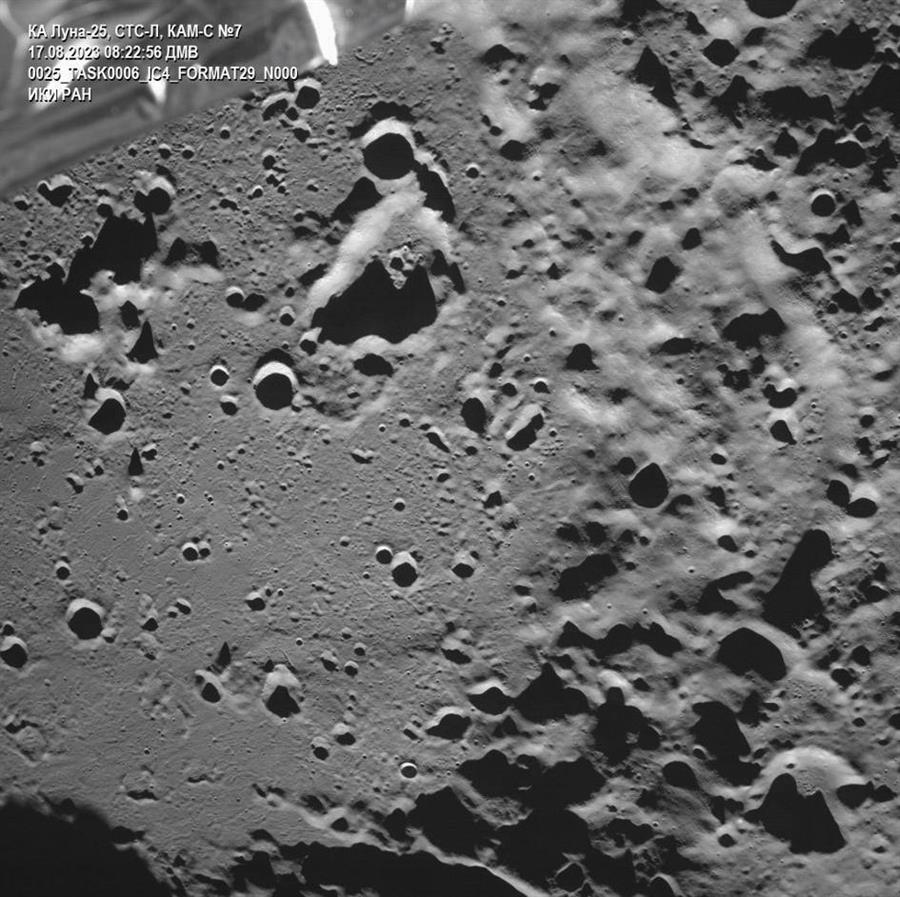 Una situación de emergencia impide a la sonda rusa Luna-25 prepararse para el alunizaje