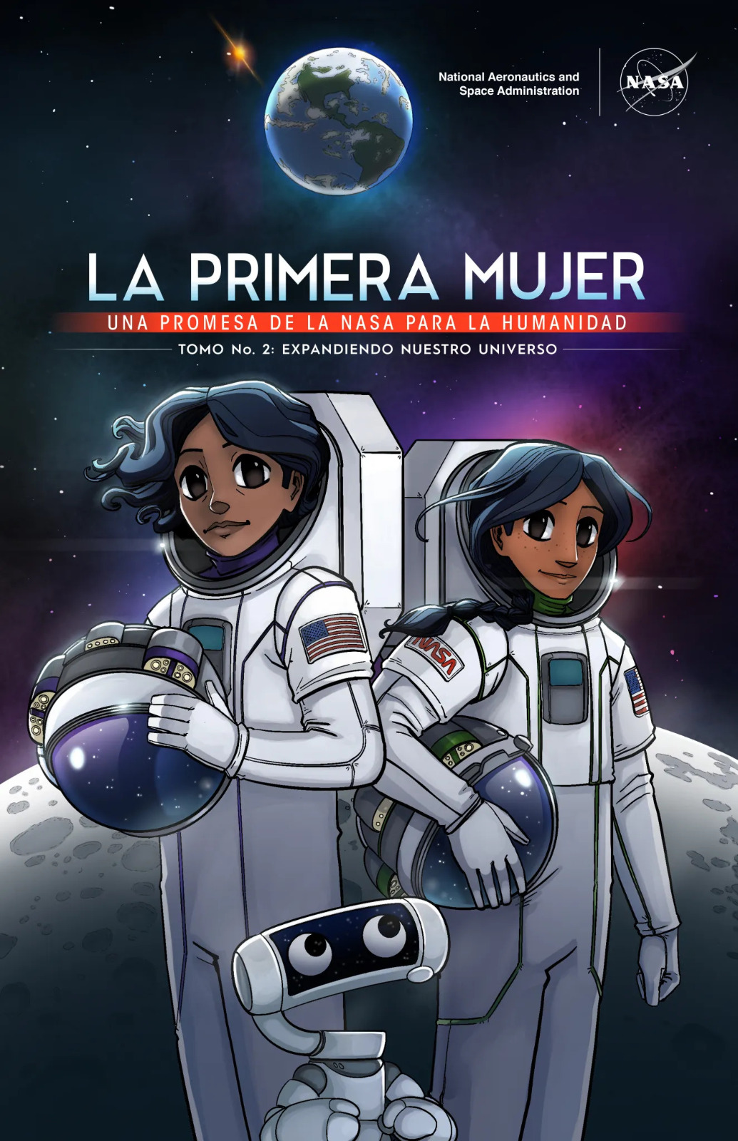 Callie Rodríguez, la primera mujer que camina por la Luna en caricatura de la NASA