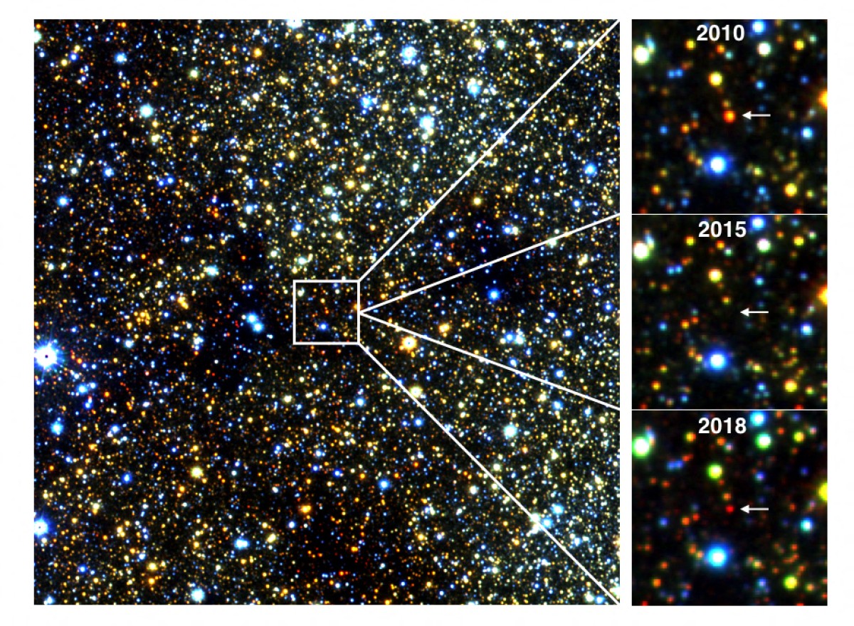 Una vieja estrella que emite humo descubierta en plena Vía Láctea