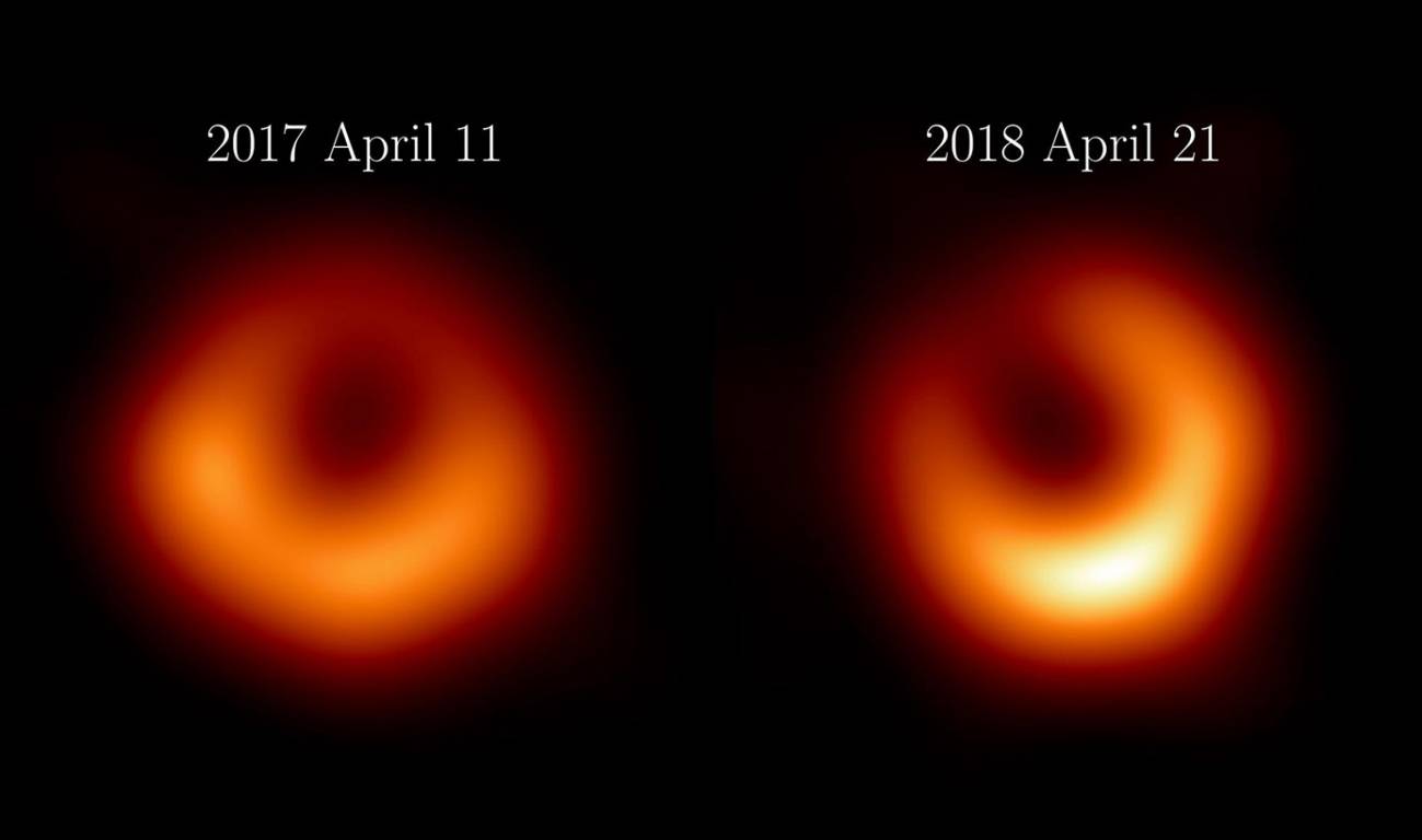 Nuevas imágenes del agujero negro M87 muestran las variaciones en su anillo