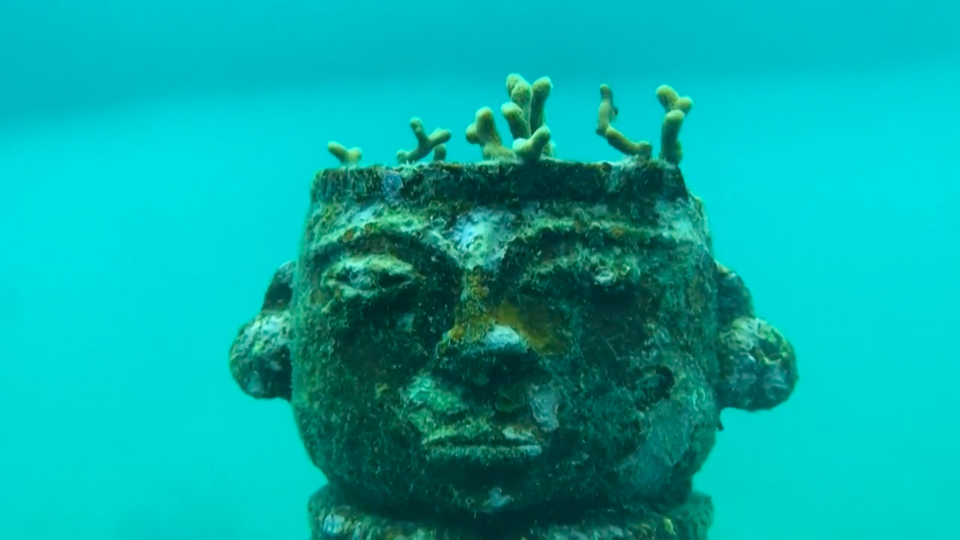 Un museo submarino protege los corales en el Caribe colombiano