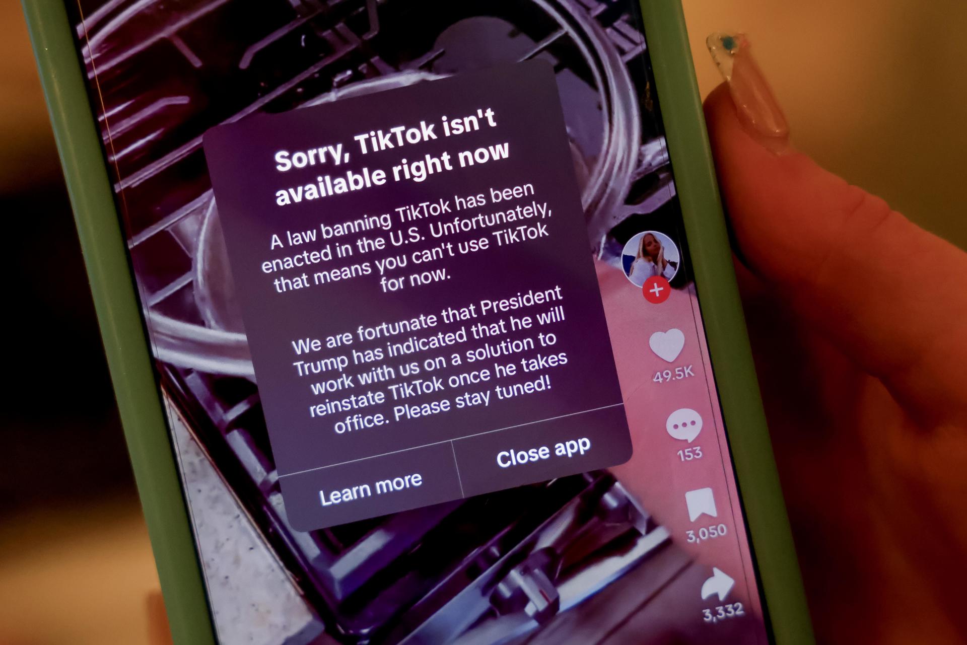 TikTok deja de funcionar en Estados Unidos