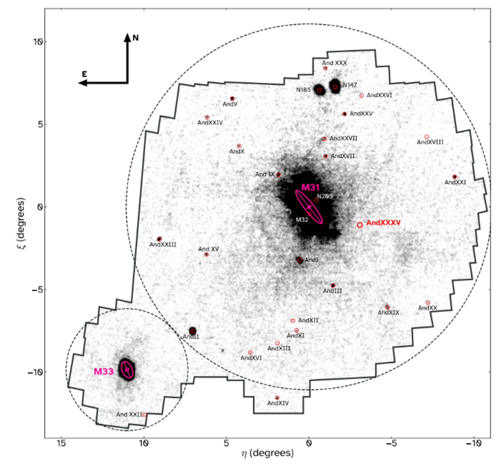 Descubrimiento de una galaxia enana en Andrómeda