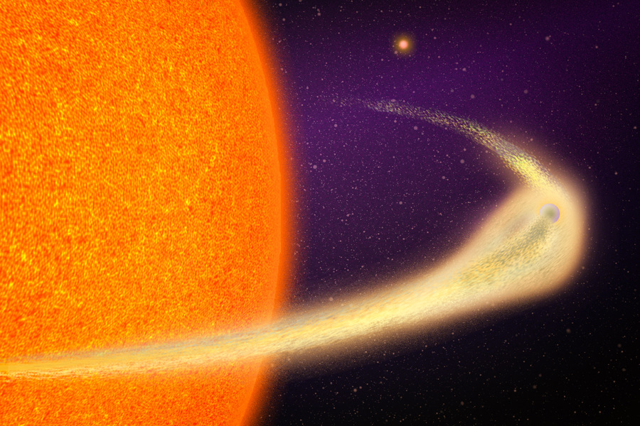 Hallan planeta que al desintegrase deja cola similar a un cometa