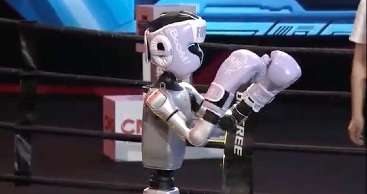 China celebra el primer torneo de box entre robots humanoides
