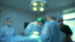 Group of surgeons at the work