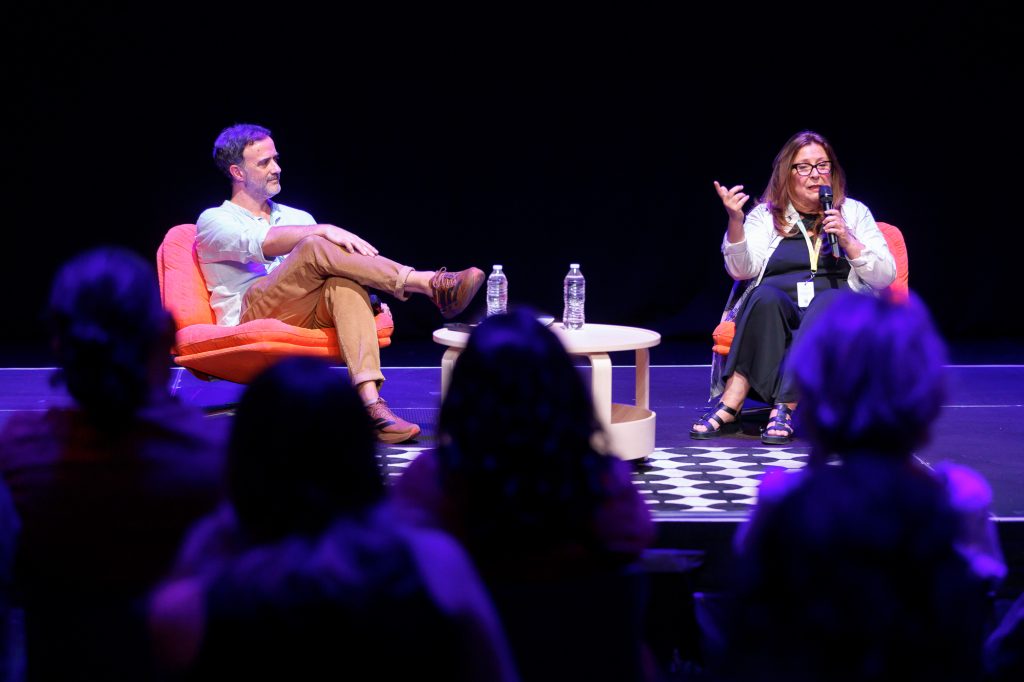 lase Magistral: El Cine Iberoamericano se hace en conjunto. Con Elena Vilardell. Modera: Ignacio Catoggio; en la edición 41 del Festival Internacional de Cine en Guadalajara (FICG). Guadalajara, Jalisco, México. Miércoles 22 de abril de 2026. Foto © FICG / Ana Cristina Rodríguez M