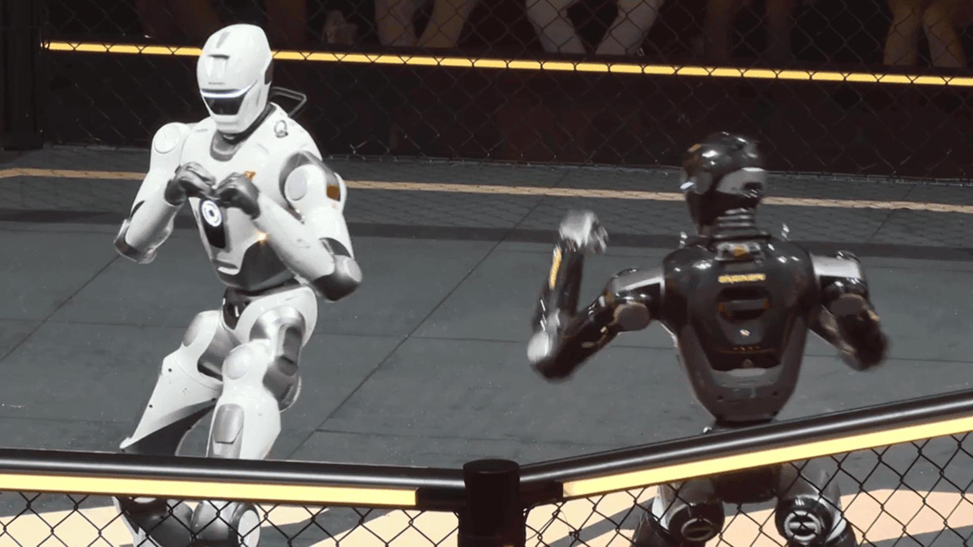 Un torneo de lucha entre robots humanoides debuta en la ciudad china de Shenzhen