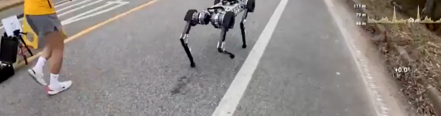 Un robot cuadrúpedo corre la maratón, con una sola batería, en 4 horas y 19 minutos